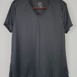 NWT Just My Size Active Plus Size 1 1x Black SS t-shirt Top